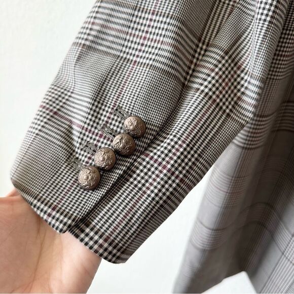 The Kooples Prince of Wales Suit Jacket in Beige Size 42 (10 US) - Picture 9 of 13